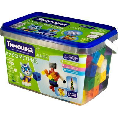 Большое фото товара - Конструктор Тимошка JUNIOR 100 дет. Кубометрик (в контейнере, от 3 лет) 049, (ТД Алтай), 11-171795. Вариант №1