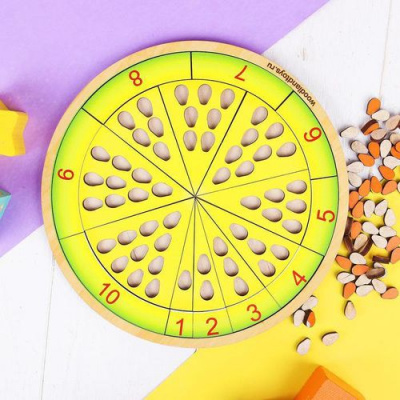 Большое фото товара - WoodLandToys Обучение счету Дыня (рамка-вкладыш) (дерево) (от 3 лет) 097102, (ООО "СИБИРСКИЙ СУВЕНИР"), 11-172413. Вариант №1