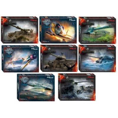 Большое фото товара - Пазлы 80 дет. World of Tanks (Wargaming) (в ассорт.) 77168, (Степ Пазл), 11-175418. Вариант №1