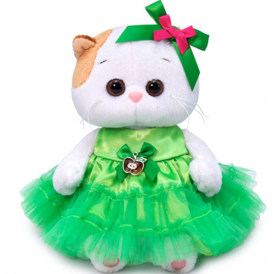 Большое фото товара - Budi Basa Мягкая Игрушка Кошечка Ли-Ли BABY в платье с яблочком (20см) (в подарочной коробке) LB-056, (ООО "МПП"), 11-182166. Вариант №1