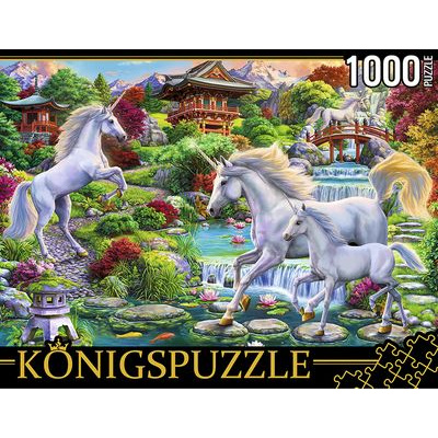 Большое фото товара - ПазлыKONIGSPUZZLE 1000 дет. Единороги и пагоды ФK1000-3586, (Рыжий кот), 11-185650. Вариант №1