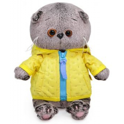 Большое фото товара - Budi Basa Мягкая Игрушка Кот Басик BABY в стеганой курточке (20см, в подарочной коробке) BB-077, (ООО "МПП"), 11-190165. Вариант №1