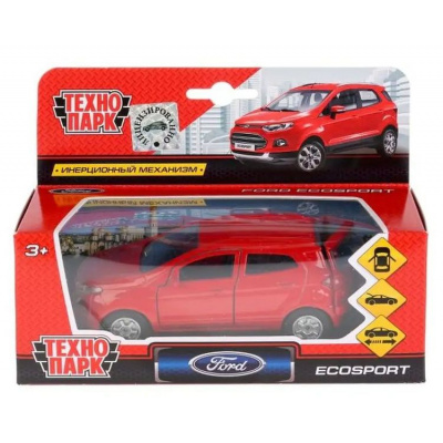 Большое фото товара - Модель Инерционная Технопарк Ford Ecosport (12см, металл, открываются двери и багажник, красный, в коробке) SB-18-21-N(R)-WB, (Shantou City Daxiang Plastic Toy Products Co., Ltd), 11-196086. Вариант №1