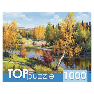 Большое фото товара - ПазлыTOPpuzzle 1000 дет. И. Прищепа. Золотая осень (Русская коллекция) П1000-1059/РУКТП1000-1059, (Рыжий кот), 11-201292. Вариант №1
