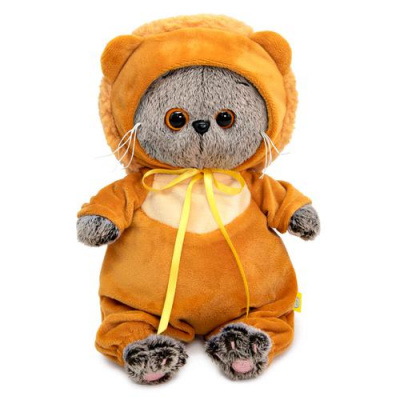 Большое фото товара - Budi Basa Мягкая Игрушка Кот Басик BABY в костюмчике Львенок (20см, в подарочной коробке) BB-095, (ООО "МПП"), 11-203936. Вариант №1