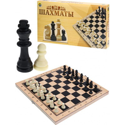 Большое фото товара - Настольная Игра Шахматы (доска 29*29*3см, дерево, пластик, в коробке) ИН-6945, (Рыжий кот), 11-206719. Вариант №1