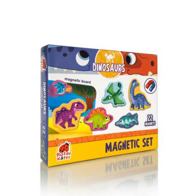 Большое фото товара - Магнитная Игра Dinosaurs. Динозавры (22 магнита, магнитная доска, в коробке, от 3 лет) RK2090-03, (РПК "Фреш Айдиэс"), 11-207435. Вариант №1