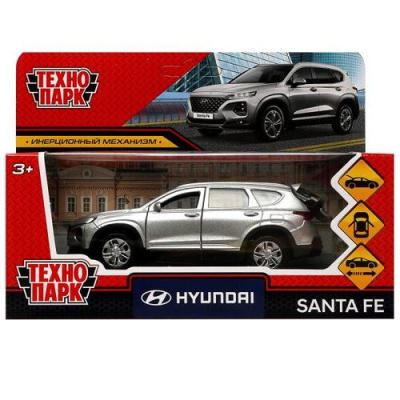 Большое фото товара - Модель Инерционная Технопарк Hyundai Santa Fe (12см, металл, открываются двери, багажник, серебристая, в коробке) SANTAFE2-12-SR, (Shantou City Daxiang Plastic Toy Products Co., Ltd), 11-211553. Вариант №1