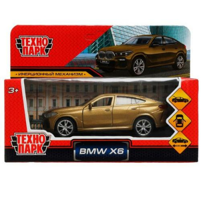 Большое фото товара - Модель Инерционная Технопарк BMW X6 (12см, металл, открываются двери и багажник, бежевый, в коробке) X6-12MAT-BG, (Shantou Junili Auto Model Industrial Co., Ltd), 11-212546. Вариант №1