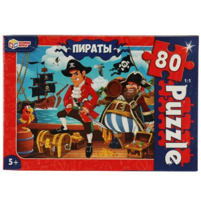 Большое фото товара - Пазлы 80 дет. Умные Игры. Пираты 961655, (ООО "СИМБАТ"), 11-213136. Вариант №1