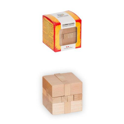 Большое фото товара - Головоломка DELFBRICK Куб (12 деталей, дерево, в коробке, от 3 лет) DLS-01, (Jinzhai counte York import export trading Co. ltd), 11-213596. Вариант №1