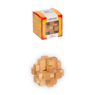 Большое фото товара - Головоломка DELFBRICK Занимательный куб (12 деталей, дерево, в коробке, от 3 лет) DLS-02, (Jinzhai counte York import export trading Co. ltd), 11-213598. Вариант №1