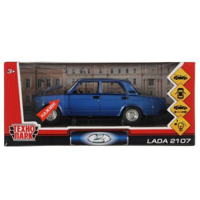 Большое фото товара - Модель Инерционная Технопарк LADA 2107 (17см, металл, свет, звук, открываются двери и капот, синий, в коробке) VAZ-2107-B (ст.24/ст.12), (Shantou City Daxiang Plastic Toy Products Co., Ltd), 11-213731. Вариант №1