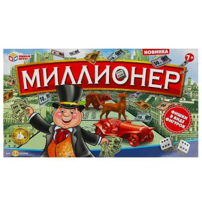 Большое фото товара - Умные Игры Миллионер (игровые элементы, правила, в коробке, от 7 лет) D105-H24015-R, (Huada Toy Co.,Ltd), 11-218251. Вариант №1