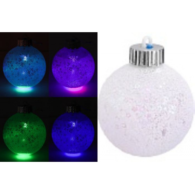 Большое фото товара - Елочное Украшение Шар. Северное сияние (d=8см, с led-подсветкой, пластик) НУ-3449, (ООО "МИЛЕНД"), 11-219487. Вариант №1
