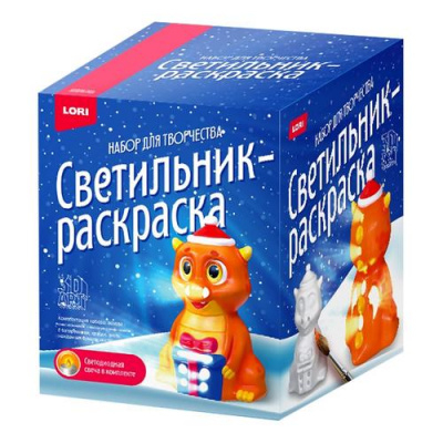 Большое фото товара - LORI 3DArt Светильник-раскраска. Дракончик ( комплект материалов для изготовления, в коробке, от 14 лет) Ис002, (ООО "7-Я"), 11-220195. Вариант №1
