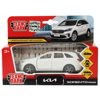 Большое фото товара - Модель Инерционная Технопарк KIA Sorento Prime (12см, металл, открываются двери и багажник, белый, в коробке) SB-17-75-KS-WHITE-WB, (Huada Toy Co.,Ltd), 11-221096. Вариант №1