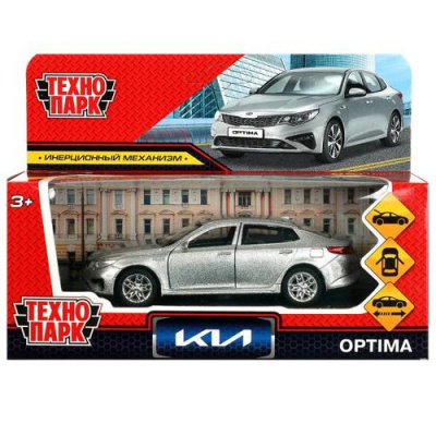 Большое фото товара - Модель Инерционная Технопарк KIA OPTIMA (12см, металл, открываются двери и багажник, серебристый, в коробке) OPTIMA-12-SR, (Shantou City Daxiang Plastic Toy Products Co., Ltd), 11-221358. Вариант №1