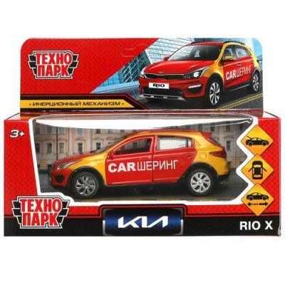 Большое фото товара - Модель Инерционная Технопарк KIA Rio КАРШЕРИНГ (12см, металл, открываются двери и багажник, красный, в коробке) XLINE-12DEL-RD, (Shantou City Daxiang Plastic Toy Products Co., Ltd), 11-221360. Вариант №1
