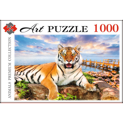 Большое фото товара - ПазлыArtpuzzle 1000 дет. Хищный тигр ШТК1000-0571, (Рыжий кот), 11-222497. Вариант №1