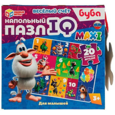Большое фото товара - Умные Игры Пазл напольный IQ Maxi 20 дет. Веселый счет. Буба 940742, (ООО "СИМБАТ"), 11-225536. Вариант №1