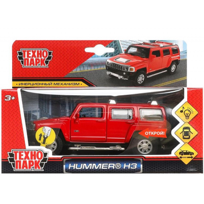 Большое фото товара - Модель Инерционная Технопарк HUMMER h3 (14,4см, металл, свет, звук, открываются двери и багажник, в коробке) SB-68321, (Guangdong Caipo Technology Co., Ltd), 11-227038. Вариант №1