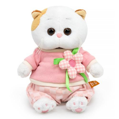 Большое фото товара - Budi Basa Мягкая Игрушка Кошечка Ли-Ли BABY в свитшоте с цветком (20см, в подарочной коробке) LB-146, (ООО "МПП"), 11-230098. Вариант №1