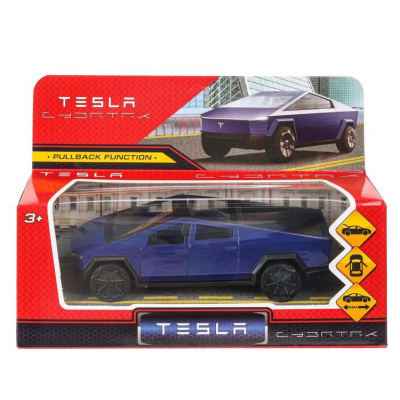 Большое фото товара - Модель Инерционная Технопарк Tesla Cybertruck (13,7см, металл, открываются двери и багажник, синий, в коробке, от 3 лет) CYBERTRCK-12-BU, (Shantou City Daxiang Plastic Toy Products Co., Ltd), 11-231225. Вариант №1