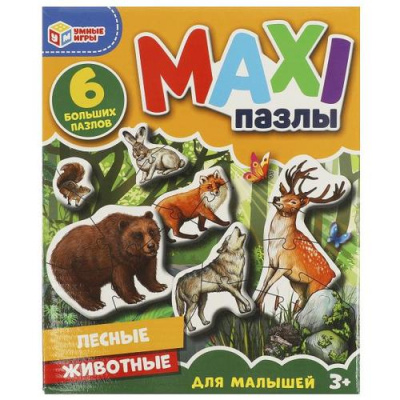 Большое фото товара - ПазлыМакси 6 дет. Умные Игры. Лесные животные 410855, (ООО "СИМБАТ"), 11-232032. Вариант №1