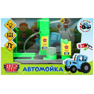 Большое фото товара - Технопарк Автомойка+машинка Синий трактор (21см, пластик, свет, звук, вода, в коробке, от 3 лет) WASHSET-17PLWAT-BLUTRA, (Huada Toy Co.,Ltd), 11-232341. Вариант №1