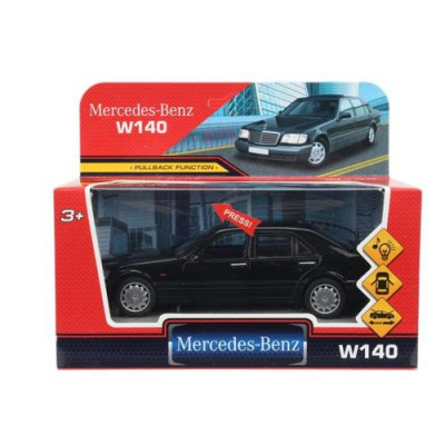Большое фото товара - Модель Инерционная Технопарк MERCEDES-BENZ W140 (16см, свет, звук, металл, открываются двери, багажник и капот, в коробке, от 3 лет) 1606C180-R, (Huada Toy Co.,Ltd), 11-233562. Вариант №1