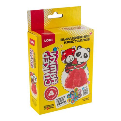 Большое фото товара - LORI Выращивание Кристаллов Стикерняшки. Арбузный перекус. Красный кристалл (комплект материалов для изготовления, в коробке, от 10 лет) Кфо002, (ООО "7-Я"), 11-234779. Вариант №1