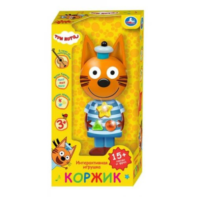 Большое фото товара - Умка Музыкальная Игрушка Сказочник Коржик. Три кота (свет, 15 песен и фраз, в коробке, от 3 лет) HT1407-R, (Huada Toy Co.,Ltd), 11-236665. Вариант №1