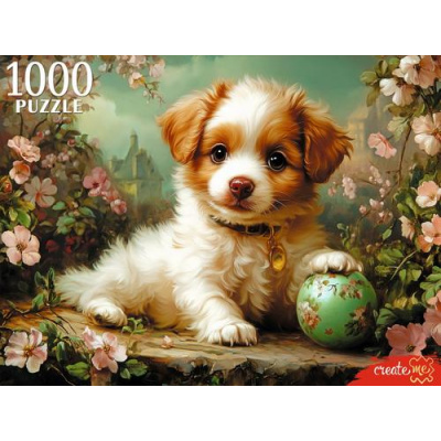 Большое фото товара - Пазлы 1000 дет. Игривый щенок П1000-8274, (Рыжий кот), 11-236777. Вариант №1