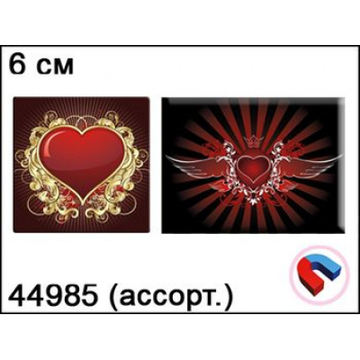 Большое фото товара - Магнит 6см Сердце с крыльями RD-110728/29V, (Fujian Royal ARTS&CO), 11-79603. Вариант №1