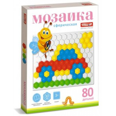 Большое фото товара - Мозаика 80 дет. Сфера (d=30мм, пластик, в коробке, от 3 лет) 01068, (Стеллар), 11-82134. Вариант №1