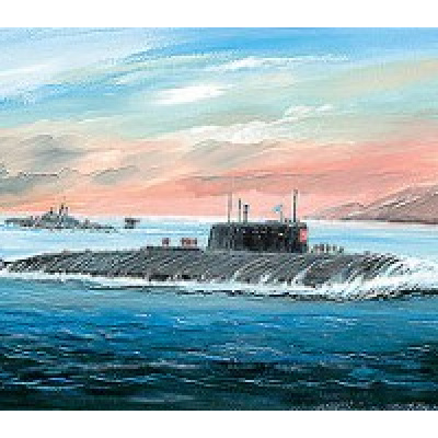 Большое фото товара - Сборная Модель 1:350 Атомная подводная лодка Курск К-141 (модель+клей+краски+кисточка) 9007П, (Звезда), 11-9426. Вариант №1
