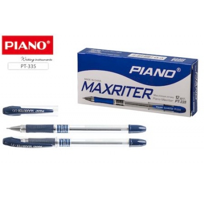 Большое фото товара - Ручка шариковая масляная 0.5мм "PIANO Maxriter" синяя PT-335-12/син./ Piano, 12-116539. Вариант №1