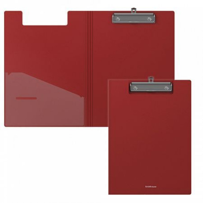 Большое фото товара - Папка-планшет (доска с зажимом) А4 пластик 1.3 мм "Классика" красная 45984 ErichKrause, 12-121204. Вариант №1
