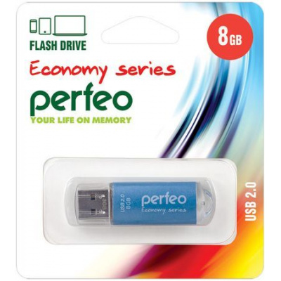 Большое фото товара - ФЛЕШ-накопитель (USB) PERFEO  8GB E01 Серия "Синяя экономика" PERFEO, 12-123531. Вариант №1