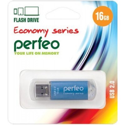 Большое фото товара - ФЛЕШ-накопитель (USB) PERFEO 16GB E01 Серия "Синяя экономика" PERFEO, 12-123537. Вариант №1