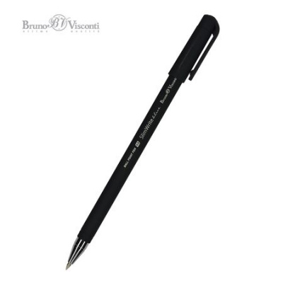 Большое фото товара - Ручка шариковая 0.5 мм "SlimWrite.BLACK" синяя 20-0009 Bruno Visconti, 12-123733. Вариант №1