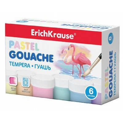 Большое фото товара - Гуашь  6цв 20мл 50540 Pastel ErichKrause, 12-125042. Вариант №1