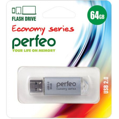 Большое фото товара - ФЛЕШ-накопитель (USB) PERFEO 64GB E01 Серия "Серебряная экономика" PERFEO, 12-125526. Вариант №1