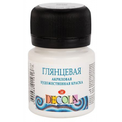 Большое фото товара - Акриловая краска глянцевая "Декола" 20мл Белая 2926104 Невская палитра, 12-130632. Вариант №1
