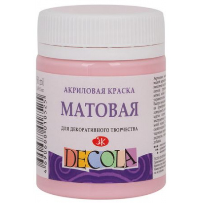 Большое фото товара - Акриловая краска матовая "Декола" 50мл Светло-розовая 14328372 Невская палитра, 12-132172. Вариант №1