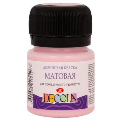 Большое фото товара - Акриловая краска матовая "Декола" 20мл Светло-розовая 14326372 Невская палитра, 12-132390. Вариант №1