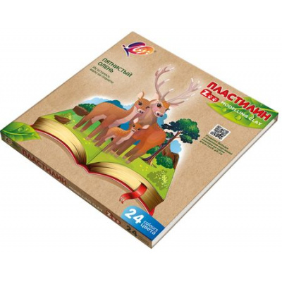 Большое фото товара - Пластилин  24цв 360 гр. "ЗООПАРК/ZOO" 30С 1809-08 Луч, 12-133415. Вариант №1