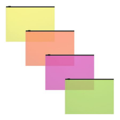 Большое фото товара - Папка на гибкой молнии C6 ZIP Fizzy Neon ассорти 53294 ErichKrause, 12-135624. Вариант №1