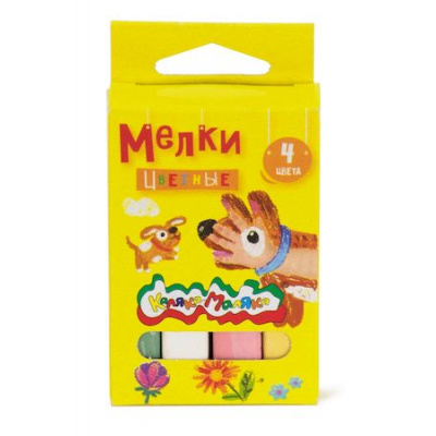 Большое фото товара - Мел цветной   4 шт МЦКМ04 Каляка-Маляка, 12-13868. Вариант №1
